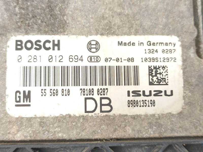 Recambio de centralita para opel astra h (a04) 1.7 cdti (l48) referencia OEM IAM 55560810 0281012694 8980135190