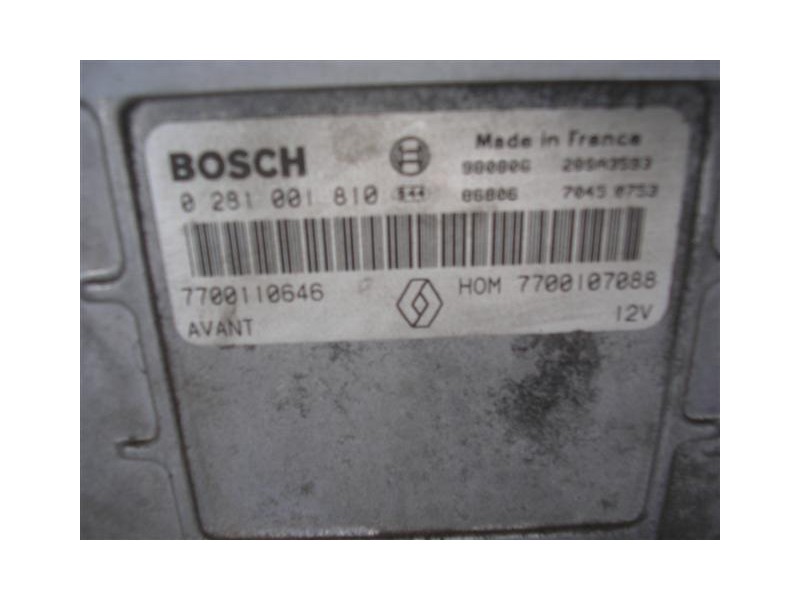 Recambio de centralita : renault megane : 1.9 td 1.9 td [1999] para renault megane 1.9 td 1.9 td referencia OEM IAM 0-281-001-81