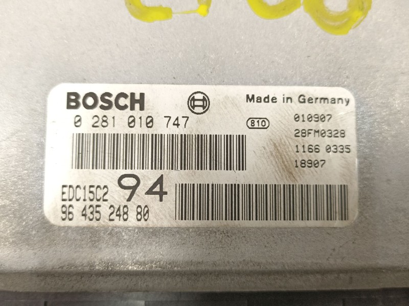 Recambio de centralita para peugeot 307 (3a/c) 2.0 hdi 90 referencia OEM IAM 9643524880 0281010747 