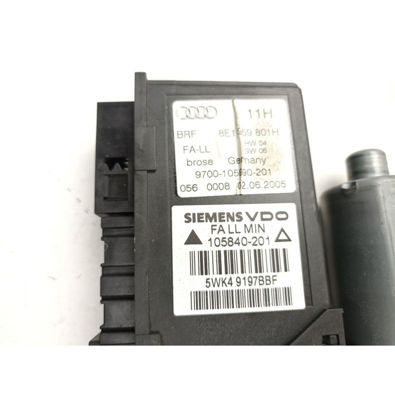 Recambio de elevalunas delantero izquierdo para audi a4 b7 (8ec) 2.0 tfsi referencia OEM IAM 8E0837461C 5WK49197BBF 8E1959801H