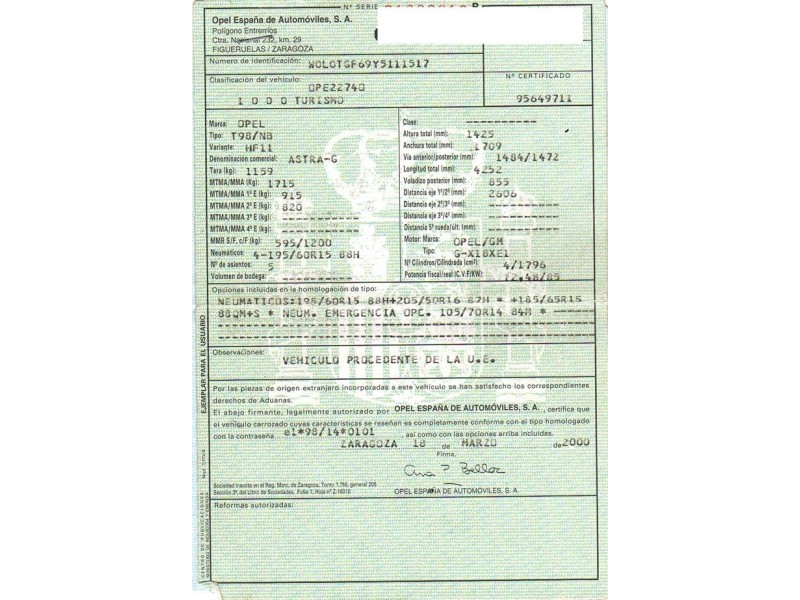 opel astra del año 2000