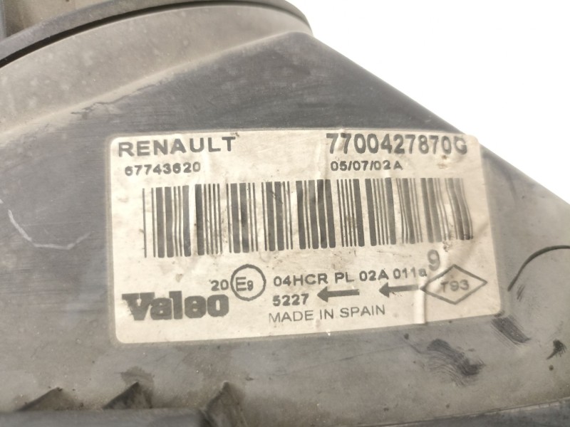 Recambio de faro derecho para renault megane i (ba0/1_) 1.9 dti (ba1u) referencia OEM IAM 7700427870 67743620 