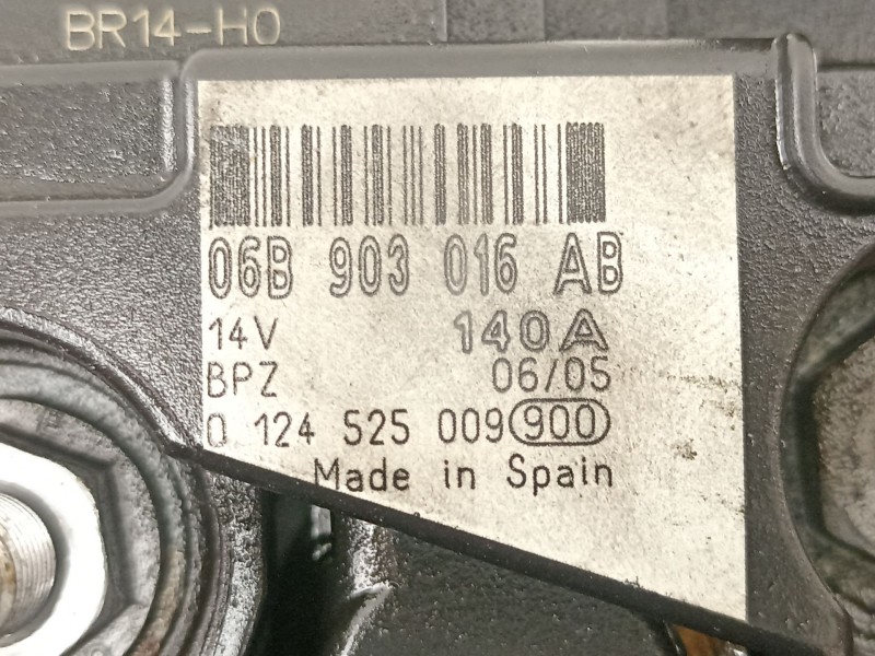 Recambio de alternador para audi a4 b7 (8ec) 2.0 tfsi referencia OEM IAM 06B903016AB 0124525009 