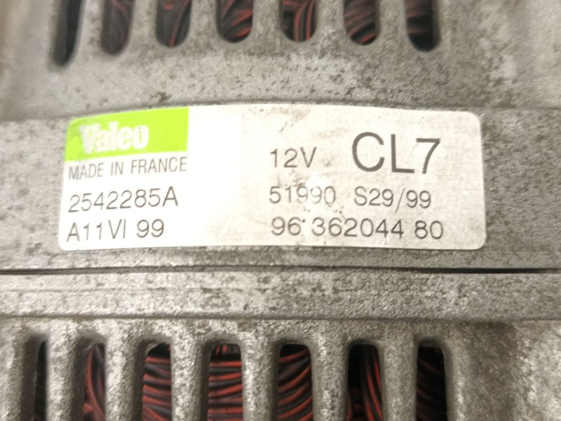 Recambio de alternador para peugeot 206 1.1 g referencia OEM IAM 9636204480 A11VI99 