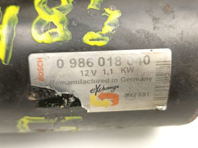 Recambio de motor arranque para audi a3 (8l) 1.8 ambiente referencia OEM IAM 02A911023L 0986018040 