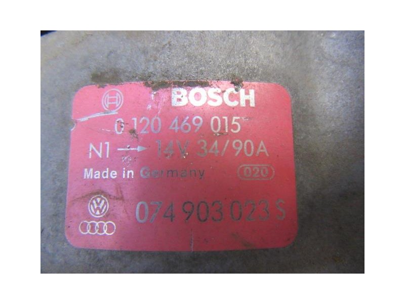Recambio de alternador : audi 100 : 2.4-d-aas (81,6cv) 4p [1996] para audi 100 2.4-d-aas referencia OEM IAM 0120469015BOSCH  