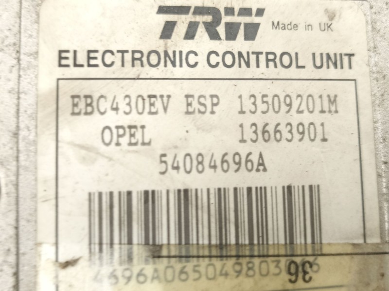 Recambio de abs para opel vectra 2.2 dti referencia OEM IAM 13663901  9191497