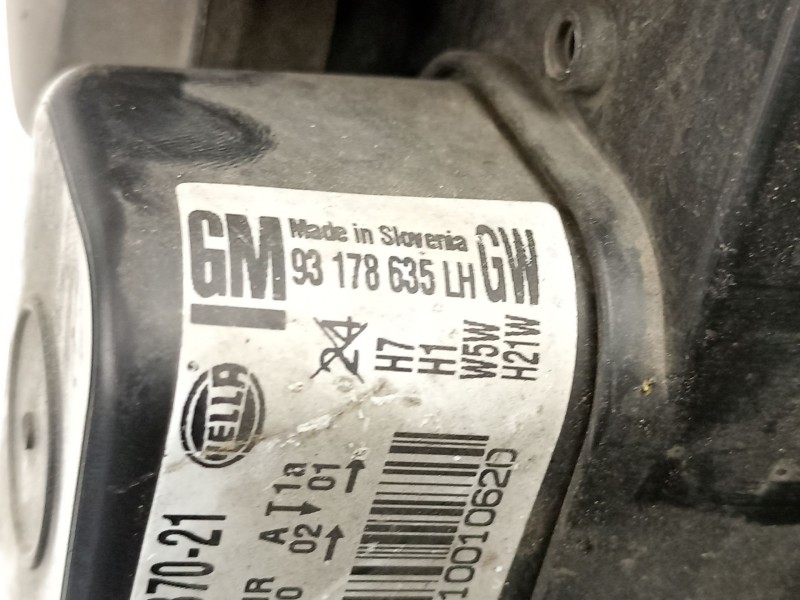 Recambio de faro izquierdo para opel astra h (a04) 1.7 cdti (l48) referencia OEM IAM 93178635 1EG27037021 