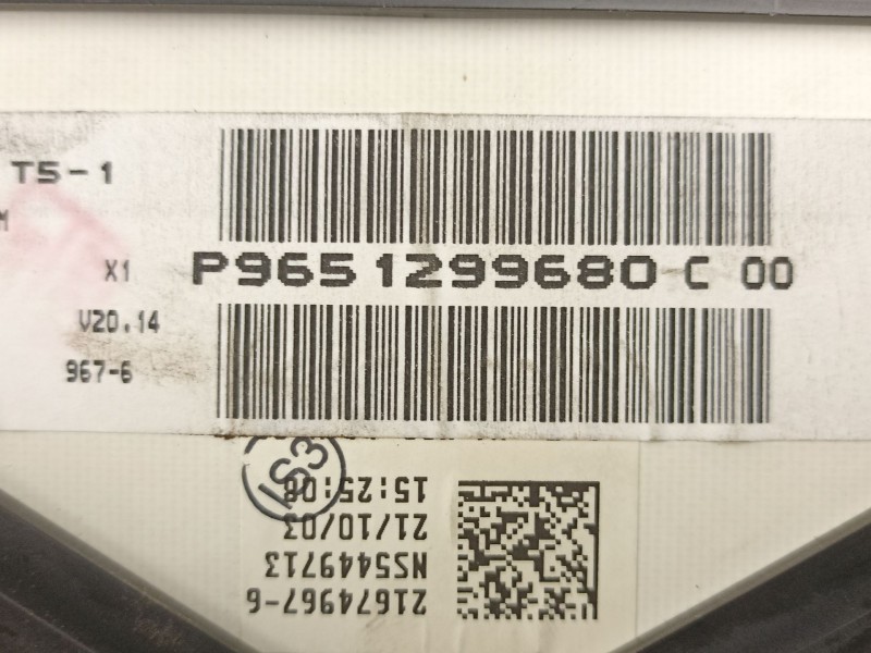 Recambio de cuadro instrumentos para peugeot 307 2.0 hdi referencia OEM IAM 9651299680  
