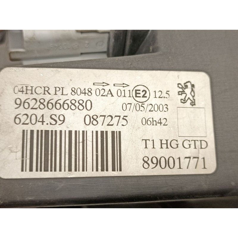 Recambio de faro izquierdo para peugeot 206 hatchback (2a/c) 1.4 i referencia OEM IAM 9628666880 087275 6204S9