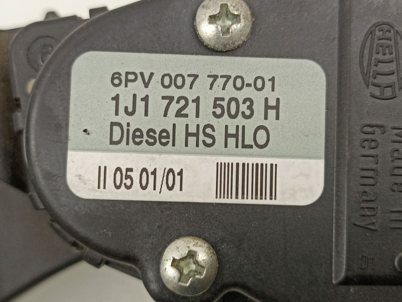 Recambio de potenciometro aceleracion para seat leon (1m1) 1.9 tdi referencia OEM IAM 1J1721503H 6PV00777001 