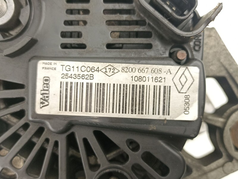 Recambio de alternador para nissan tiida hatchback (c11) 1.5 dci referencia OEM IAM 8200667608 TG11C064 