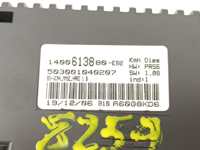 Recambio de cuadro instrumentos para fiat ulysse (179_) 2.0 d multijet referencia OEM IAM 1400613880 503001040207 