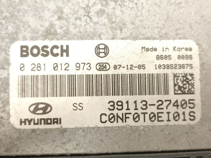 Recambio de centralita para hyundai sonata v (nf) 2.0 crdi referencia OEM IAM 3911327405 0281012973 