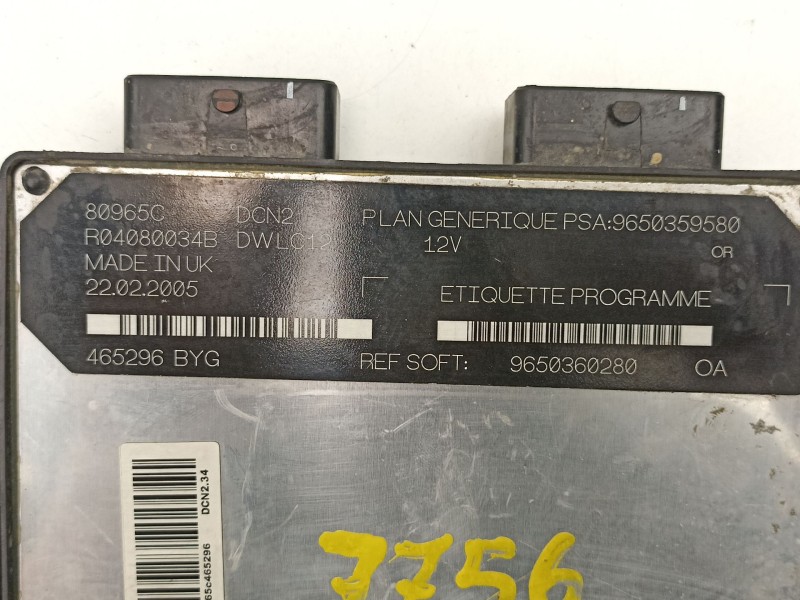 Recambio de centralita para peugeot partner (s2) totem referencia OEM IAM 9650360280 R04080034B 9650359580
