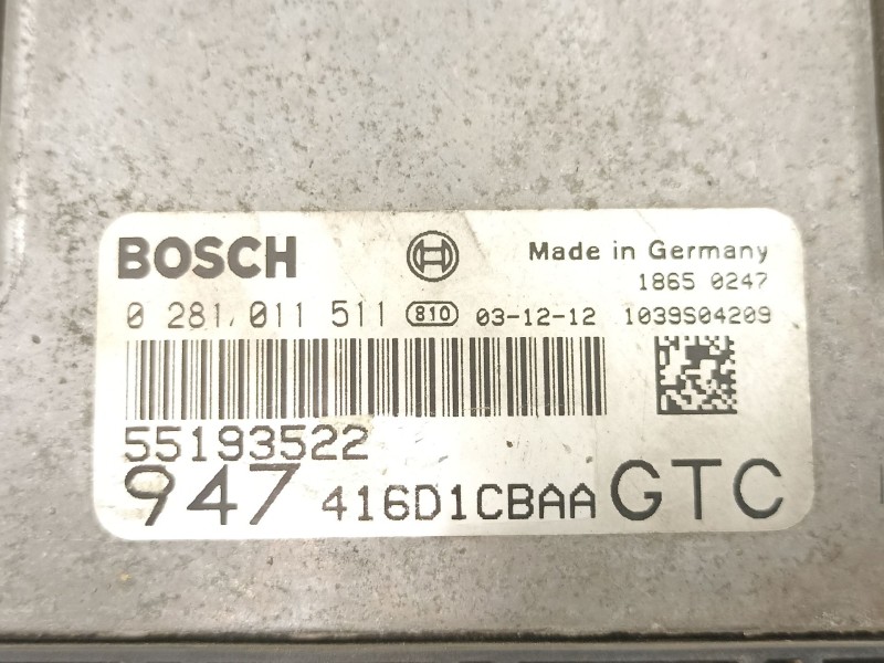 Recambio de centralita para alfa romeo gt (937_) 1.9 jtd (937cxn1b) referencia OEM IAM 55193522 0281011511 