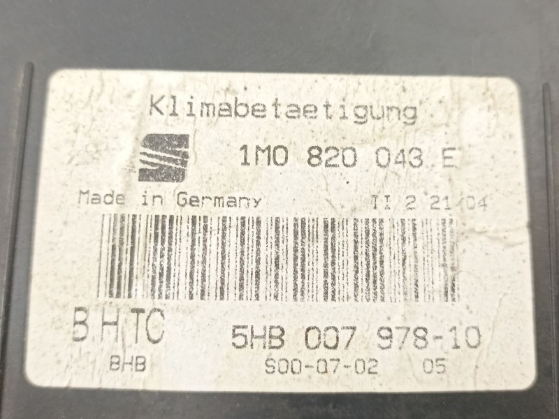 Recambio de mandos calefaccion aire para seat toledo 1.9 tdi referencia OEM IAM 1M0820043E 5HB00797810 