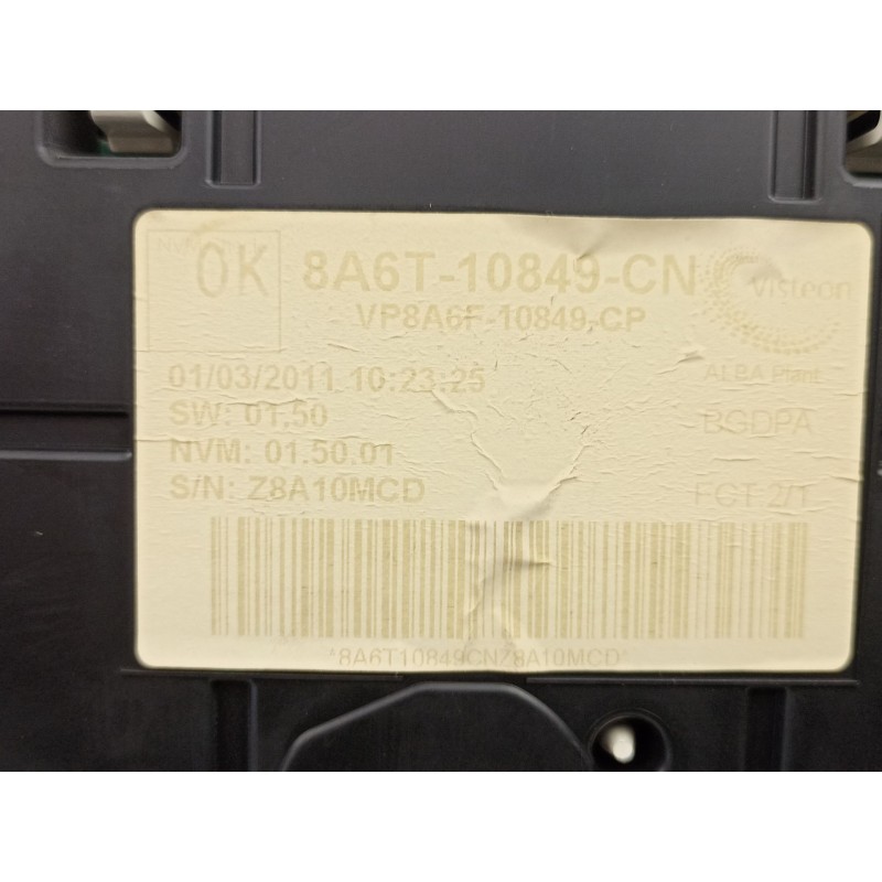 Recambio de cuadro instrumentos para ford fiesta vi (cb1, ccn) 1.4 tdci referencia OEM IAM 8A6T10849CN  VP8A6F10849CP