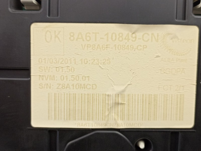 Recambio de cuadro instrumentos para ford fiesta vi (cb1, ccn) 1.4 tdci referencia OEM IAM 8A6T10849CN  VP8A6F10849CP