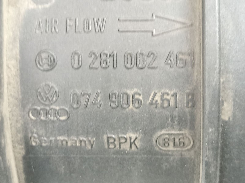 Recambio de caudalimetro para seat leon (1m1) 1.9 tdi referencia OEM IAM 074906461B 0281002461 