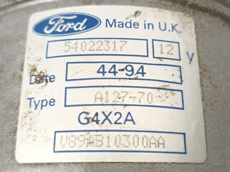 Recambio de alternador para ford fiesta iii (gfj) 1.4 referencia OEM IAM V89AB10300AA A12770 54022317