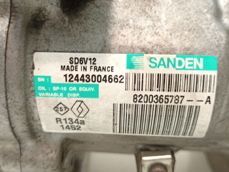 Recambio de compresor aire acondicionado para renault clio iii (br0/1, cr0/1) 1.5 dci (br17, cr17) referencia OEM IAM 8200365787