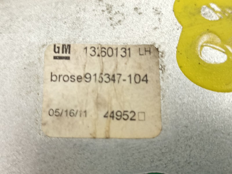 Recambio de elevalunas trasero izquierdo para opel astra j (p10) 1.3 cdti (68) referencia OEM IAM 13260131 915347104 