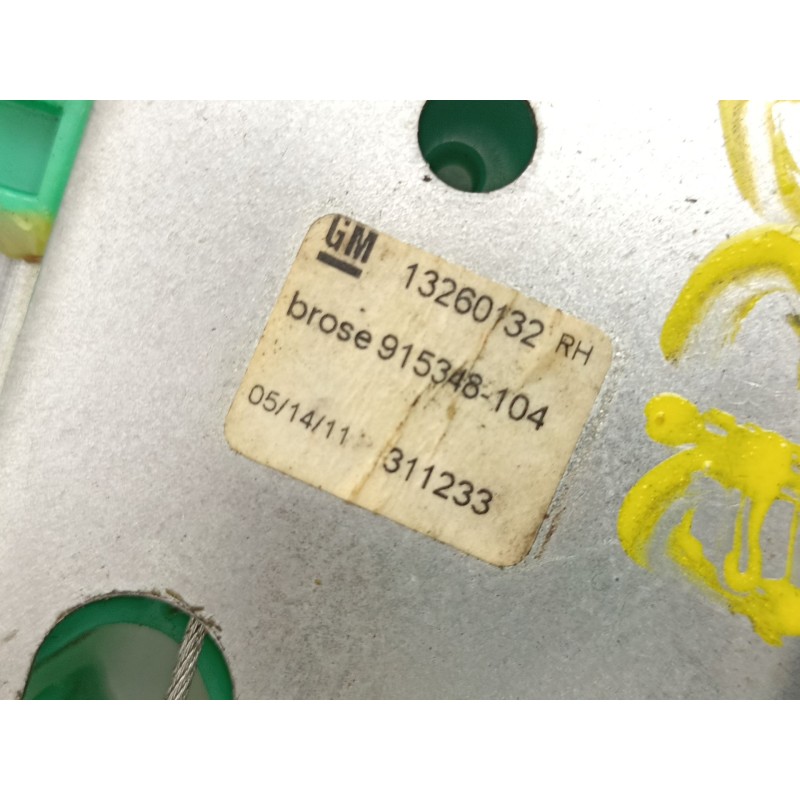 Recambio de elevalunas trasero derecho para opel astra j (p10) 1.3 cdti (68) referencia OEM IAM 13260132 915348104 