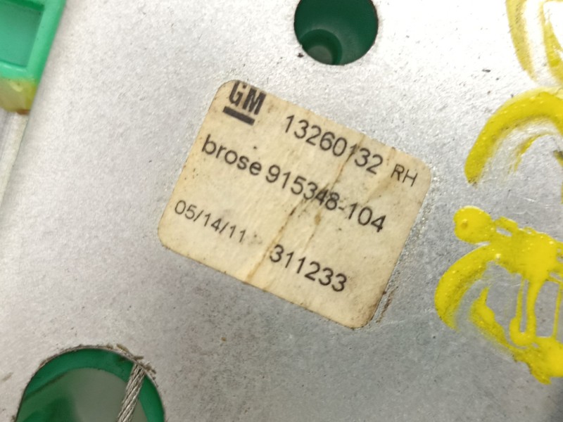 Recambio de elevalunas trasero derecho para opel astra j (p10) 1.3 cdti (68) referencia OEM IAM 13260132 915348104 