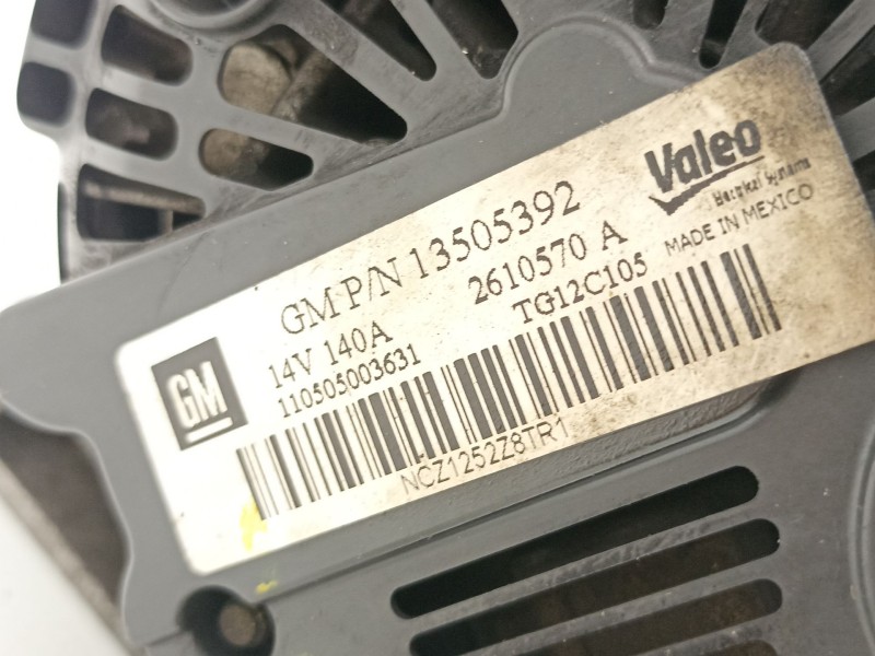 Recambio de alternador para opel astra j (p10) 1.3 cdti (68) referencia OEM IAM 13505392 TG12C105 