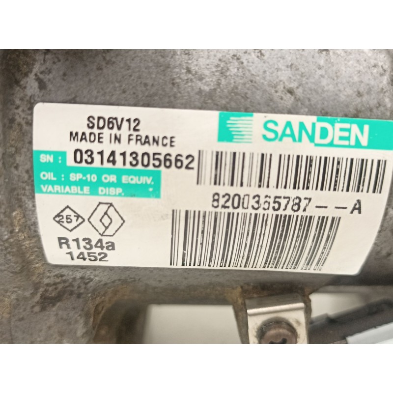Recambio de compresor aire acondicionado para renault clio iii (br0/1, cr0/1) 1.5 dci (br17, cr17) referencia OEM IAM 8200365787
