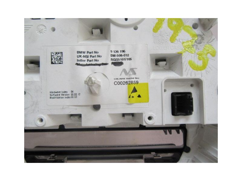 Recambio de cuadro instrumentos : mini cooper : 1.6 hdi w16d16(9hz) (110cv) [2008] para mini cooper 1.6 hdi w16d16(9hz) referenc