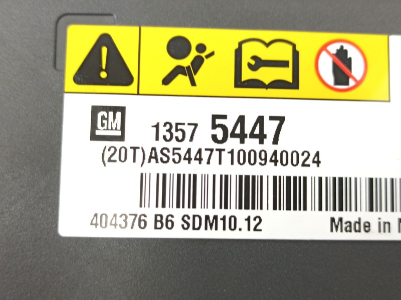 Recambio de centralita airbag para opel insignia a (g09) 2.0 cdti (68) referencia OEM IAM 13575447  