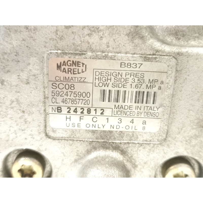 Recambio de compresor aire acondicionado para lancia y (840_) 1.2 (840aa, 840af1a) referencia OEM IAM 46785772 592475900 