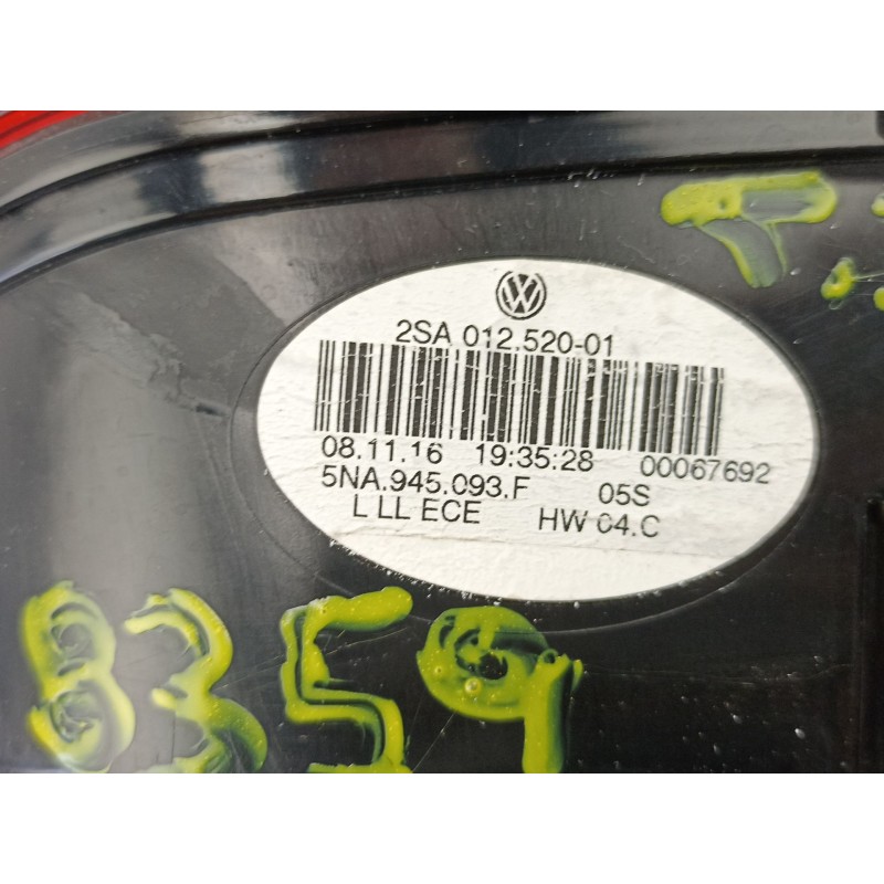 Recambio de piloto porton izquierdo para volkswagen tiguan (ad1, ax1) 2.0 tdi referencia OEM IAM 5NA945093F 2SA01252001 