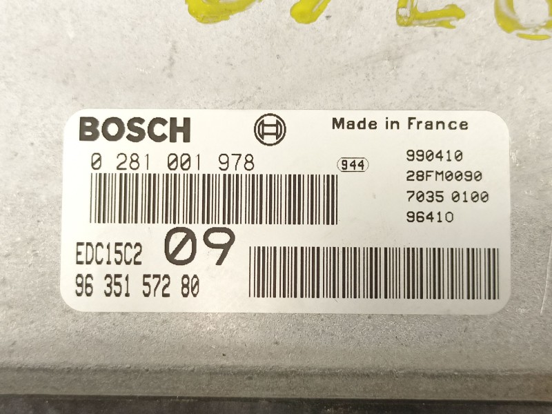 Recambio de centralita para citroën xantia (x1_, x2_) 2.0 hdi 90 referencia OEM IAM 9635157280 0281001978 