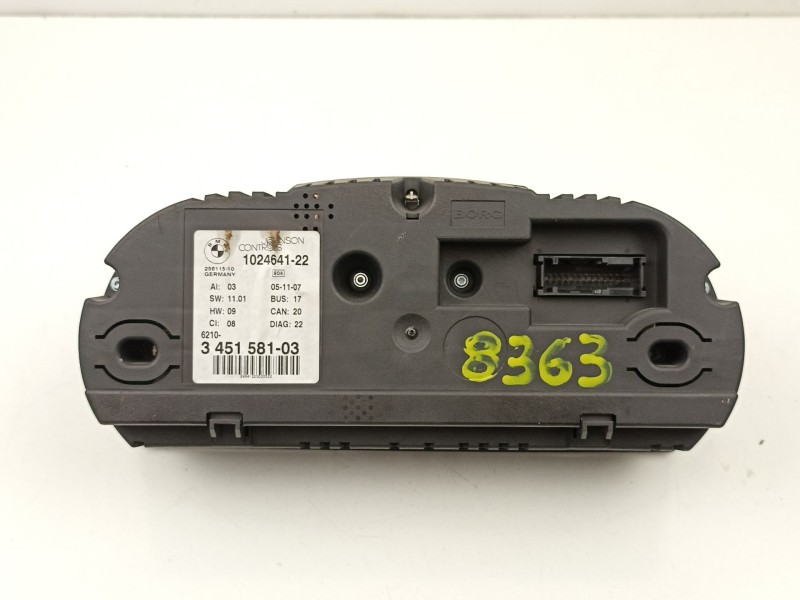 Recambio de cuadro instrumentos para bmw x3 (e83) 2.0 sd referencia OEM IAM 3451581  