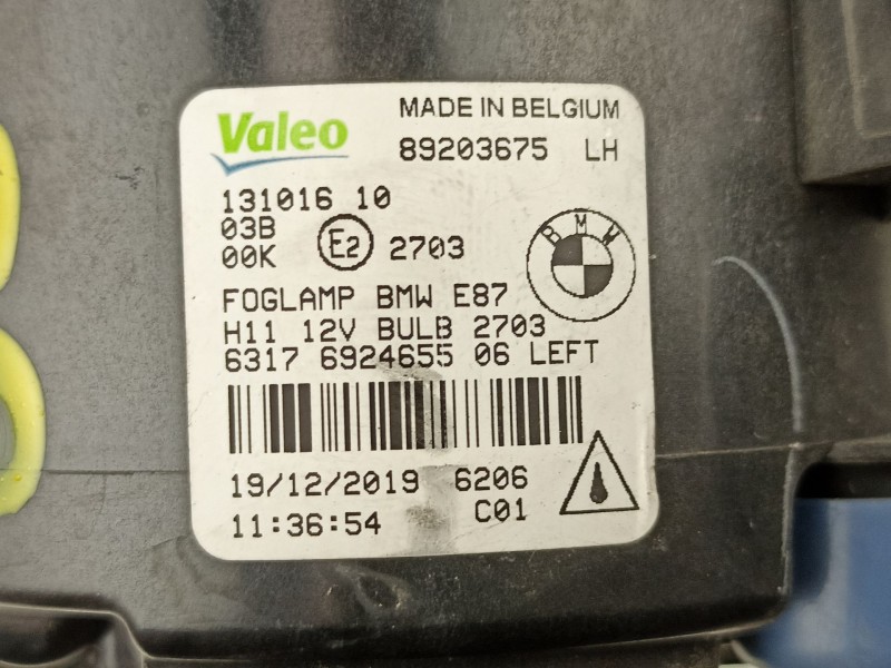 Recambio de antiniebla izquierdo para bmw x3 (e83) 2.0 sd referencia OEM IAM 63176924655 89203675 