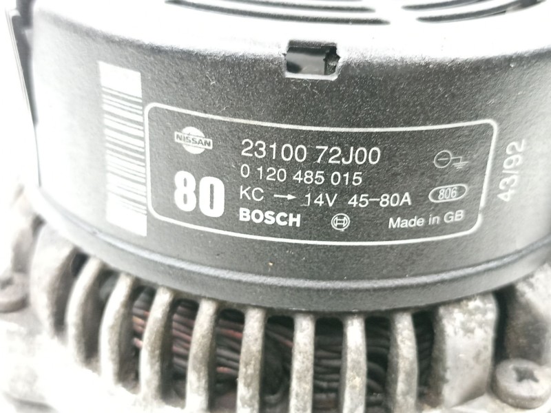 Recambio de alternador para nissan primera (p10) 2.0 16v referencia OEM IAM 2310072J00 0120485015 