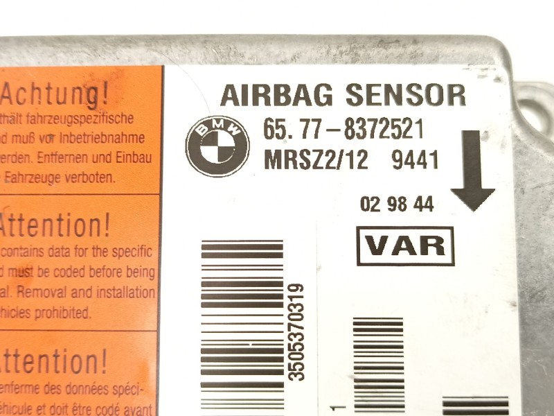 Recambio de centralita airbag para bmw 3 (e46) 320 d referencia OEM IAM 65778372521  