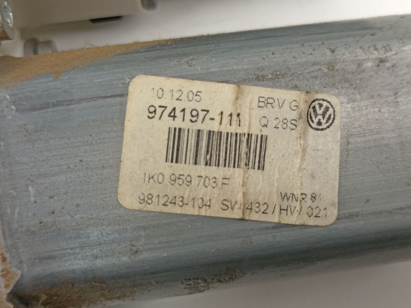 Recambio de elevalunas trasero izquierdo para volkswagen passat b6 (3c2) 2.0 tdi 16v referencia OEM IAM 1K0959703F  