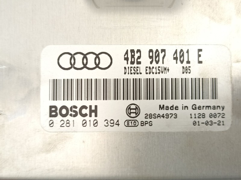 Recambio de centralita para audi a6 2.5 4b 2.5 referencia OEM IAM 4B2907401E 0281010394 