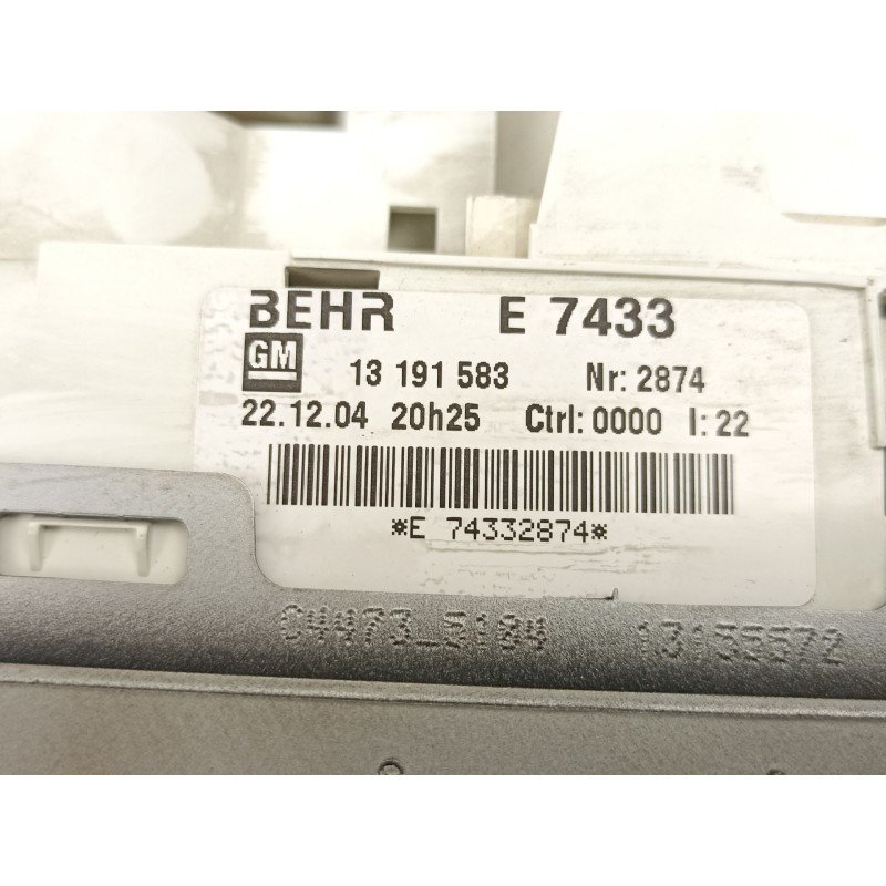 Recambio de mandos calefaccion aire para opel meriva a monospace (x03) 1.6 16v (e75) referencia OEM IAM 13191583  