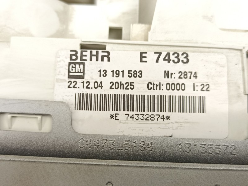 Recambio de mandos calefaccion aire para opel meriva a monospace (x03) 1.6 16v (e75) referencia OEM IAM 13191583  