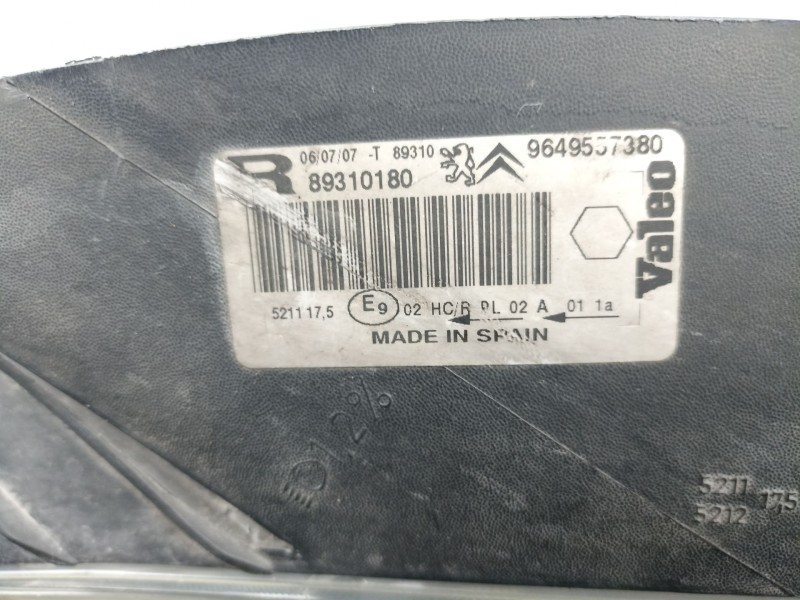 Recambio de faro derecho para citroën xsara picasso (n68) 1.6 16v referencia OEM IAM 9649557380 89310180 