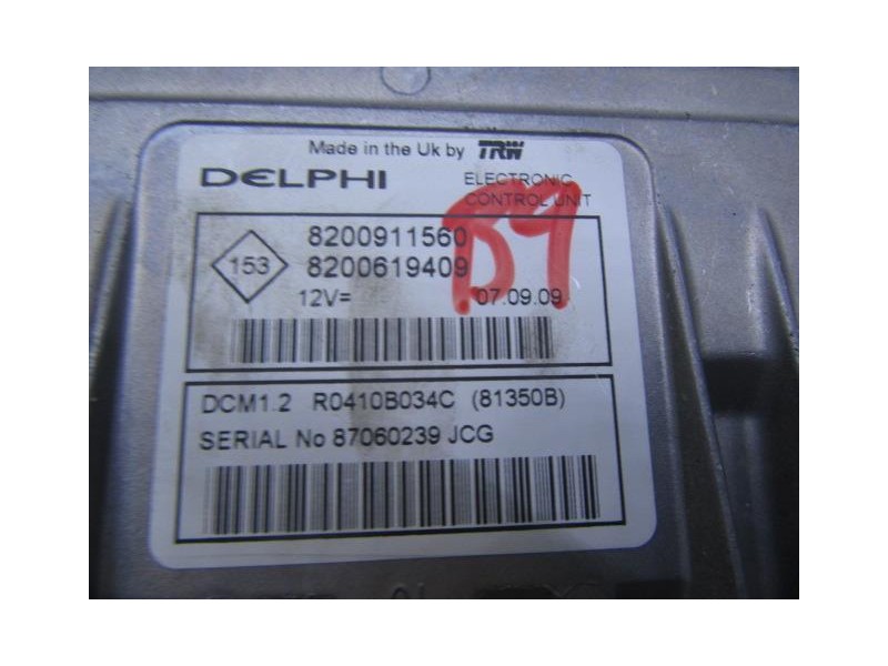 Recambio de centralita : nissan note : 1.5 dci (85,65cv) [2009] para nissan note 1.5 dci referencia OEM IAM 8200911560  