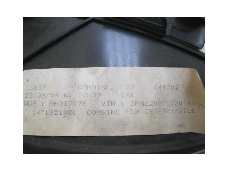 Recambio de cuadro instrumentos : fiat ulysse : 2.0 g-rfu (121,04cv) 5p [1995] para fiat ulysse 2.0 g-rfu referencia OEM IAM RH3
