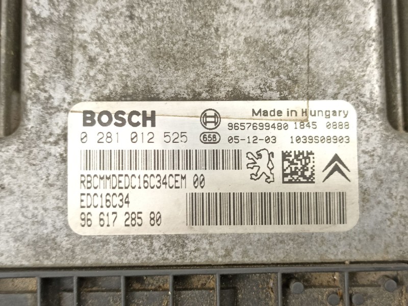 Recambio de centralita para peugeot 206 sw (2e/k) 1.4 hdi referencia OEM IAM 9657699480 0281012525 9661728580