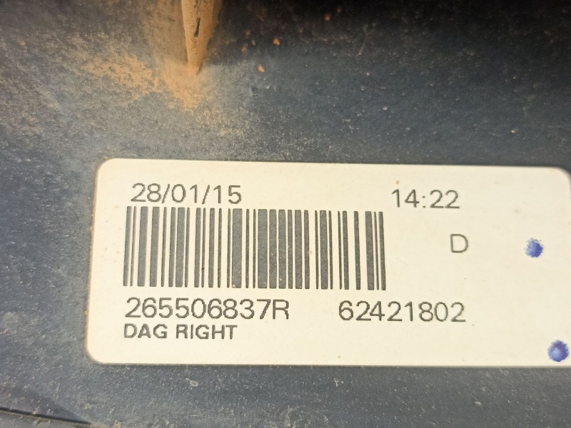 Recambio de piloto trasero derecho para dacia duster (hs_) 1.5 dci 4x4 referencia OEM IAM 265506837R 62421802 