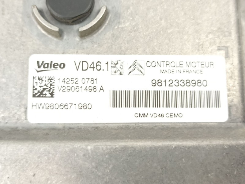Recambio de centralita para citroën c4 ii (nc_) 1.2 thp 110 referencia OEM IAM 9812338980 V29061498A 